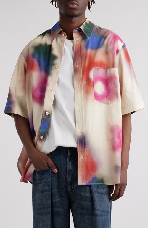 Shop Isabel Marant Labilio Tie Dye Cotton Shirt In Ecru