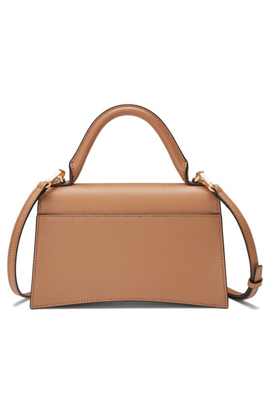 Shop Oryany Milla Leather Top Handle Bag In Sand Brown