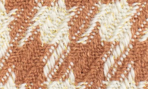 Marcus Adler Houndstooth Jersey Touchscreen Gloves In Marigold