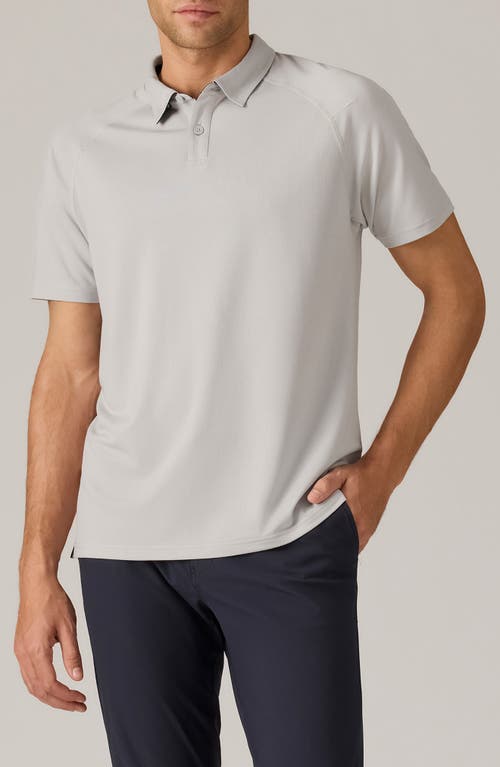 Shop Rhone Delta Piqué Performance Polo In Sleet Gray