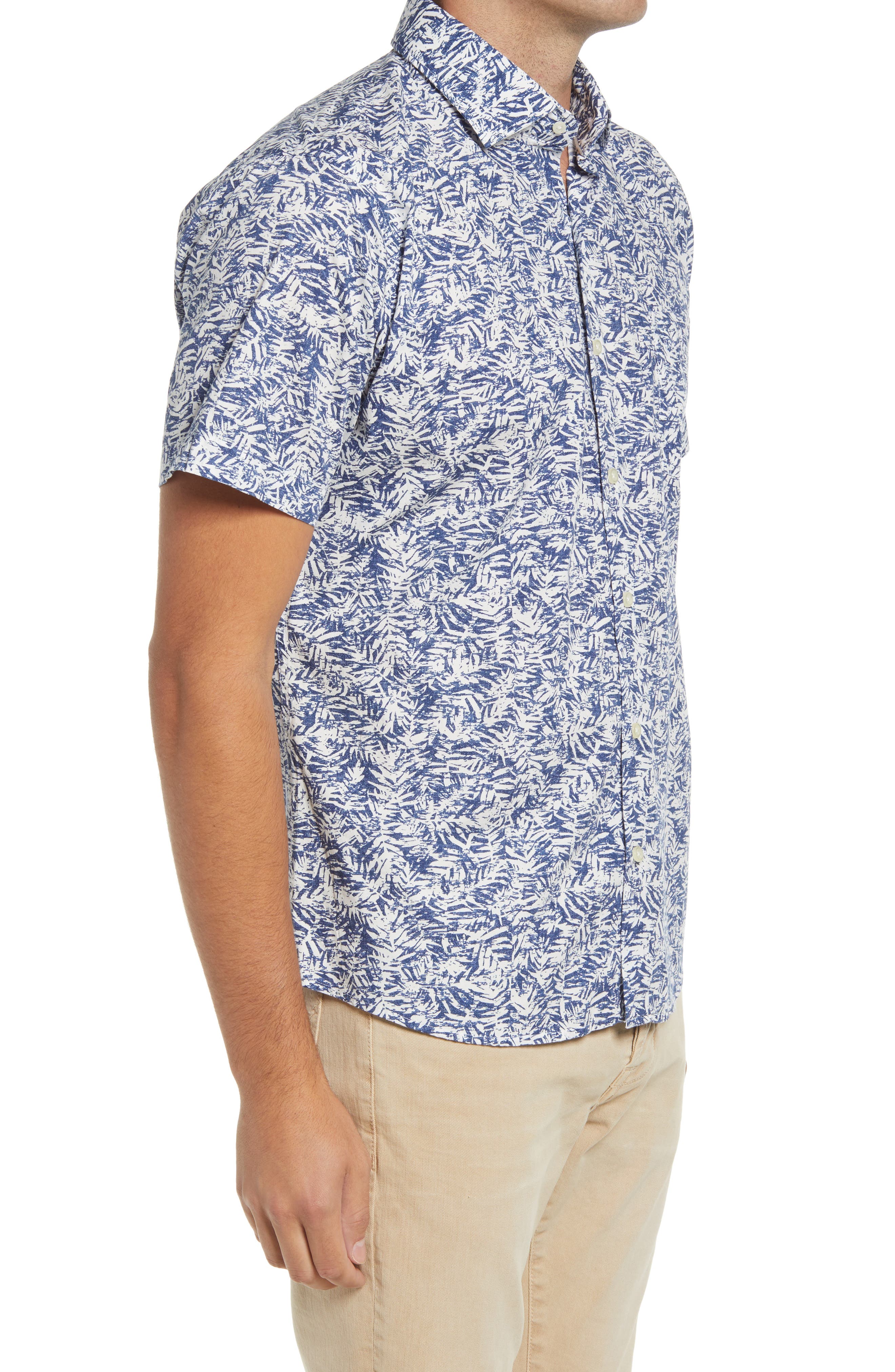 Peter Millar White Palm Print Short 