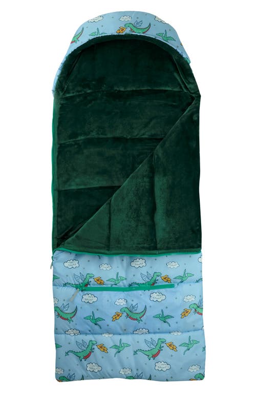 mimish Kids' Sleep-n-Pack Dragon Print Sleeping Bag Backpack in Dragons at Nordstrom