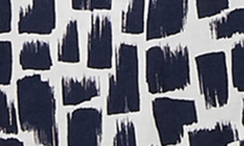 Shop Marina Rinaldi Prisma Abstract Print Woven Top In Optical White/ Navy