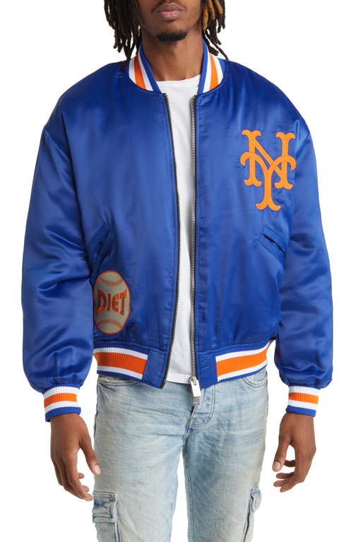 DIET STARTS MONDAY New York Mets Bomber Jacket in Blue