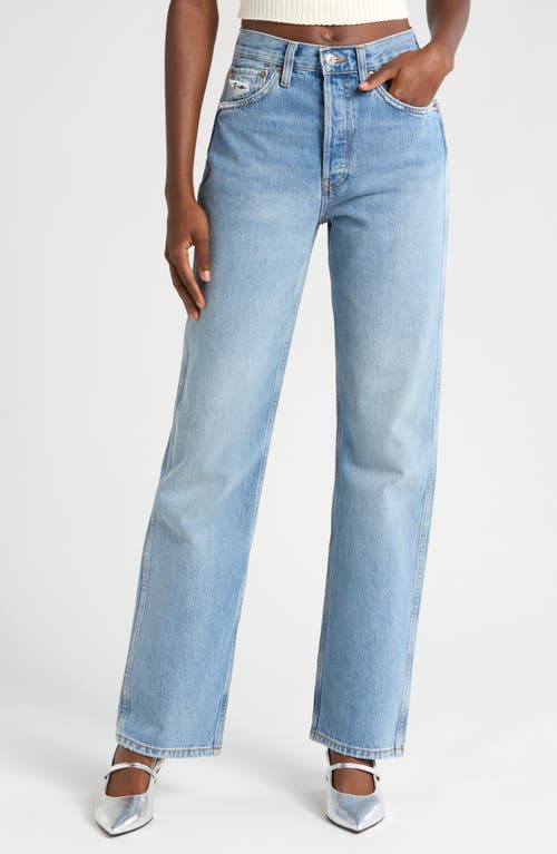 Shop Re/done Originals High Waist Loose Jeans In Worn Blue