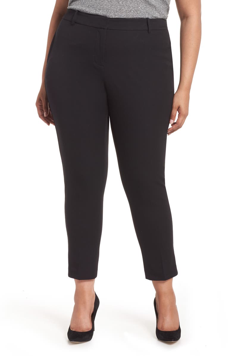 1.STATE Stretch Cotton Blend Twill Ankle Pants (Plus Size) | Nordstrom
