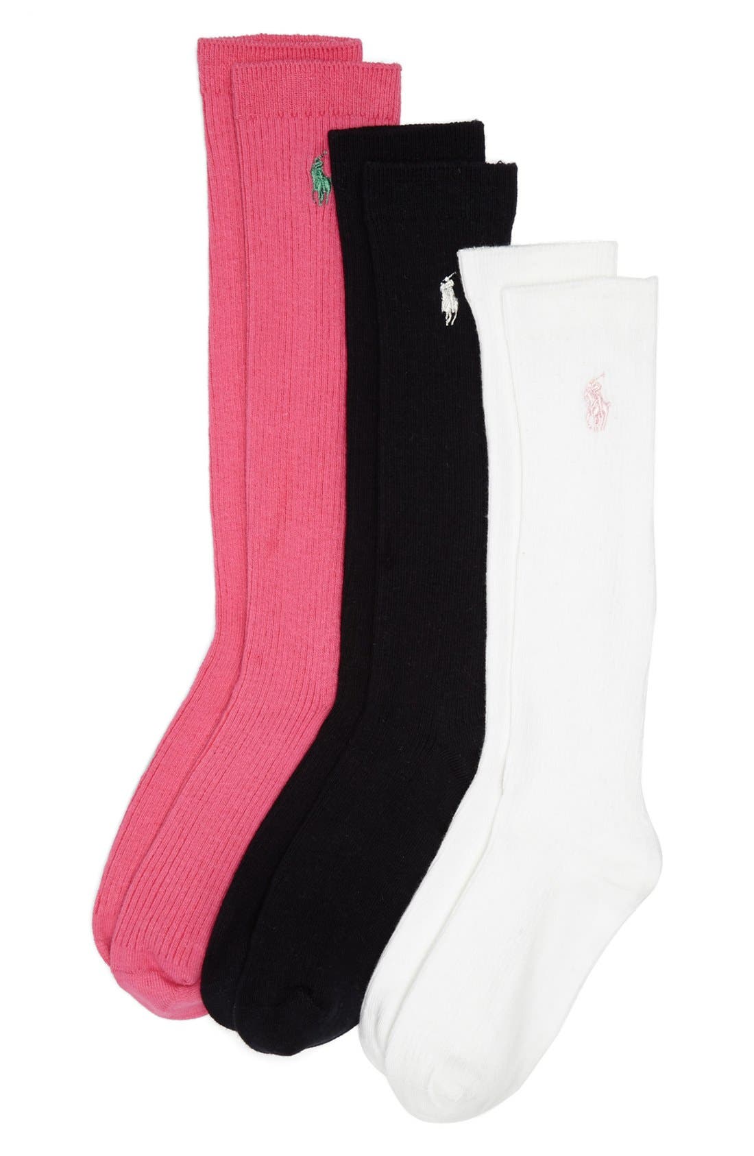 Polo Ralph Lauren KneeHigh Socks (3Pack) (Big Girls) Nordstrom
