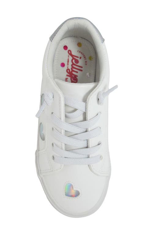 Shop Jellypop Kids' Heartland Sneaker In White/silver