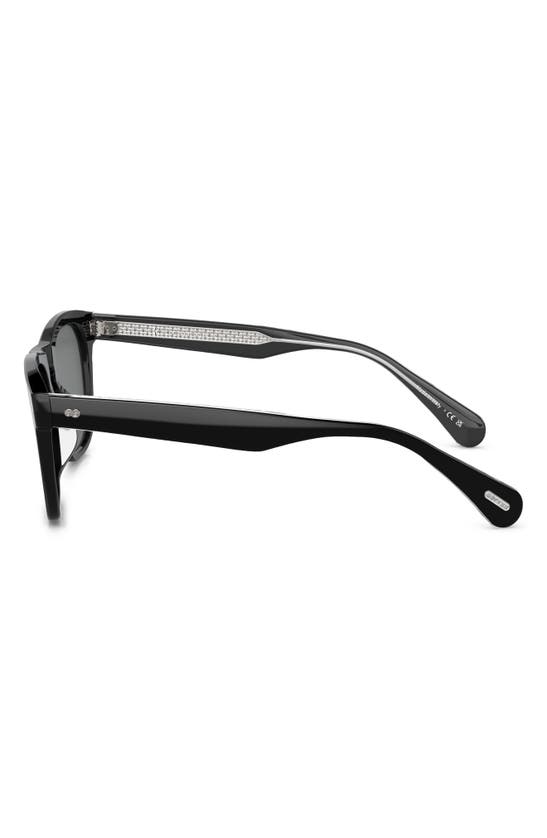 Oliver Peoples X Roger Federer R-3 51mm Polarized Pillow Sunglasses In Black