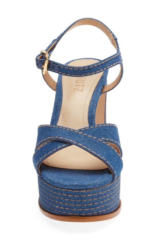 Shop Schutz Keefa Platform Sandal In Blue