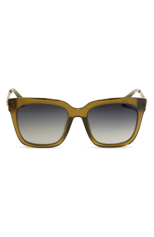 Diff Bella 54mm Gradient Square Sunglasses In Green
