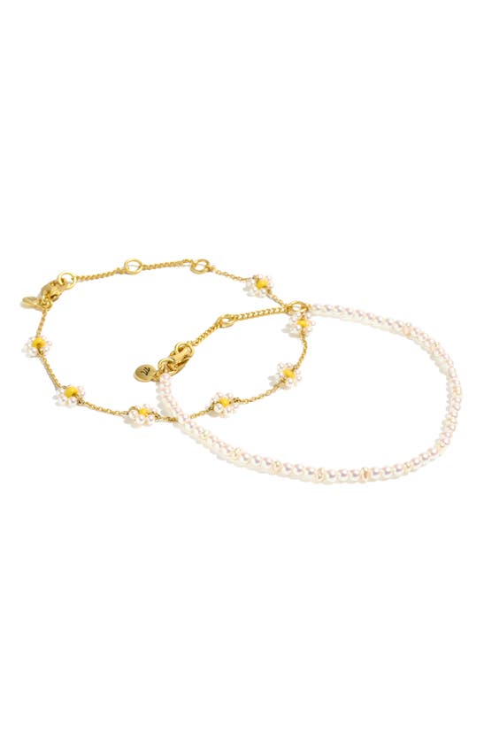 Madewell Set Of 2 Cultured Pearl Bracelets In Freshwater Pearl