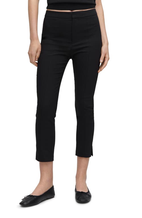 MANGO Crop Skinny Pants in Black at Nordstrom, Size 6