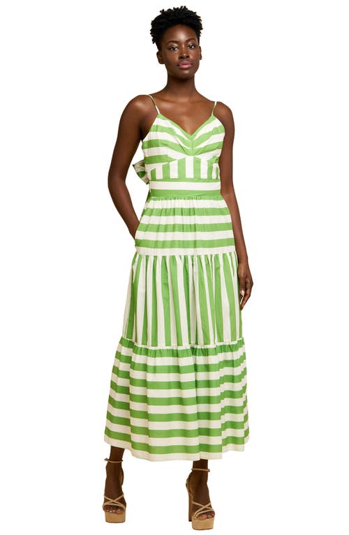 Shop Ciebon Vivienne Maxi Sundress In Green Multi