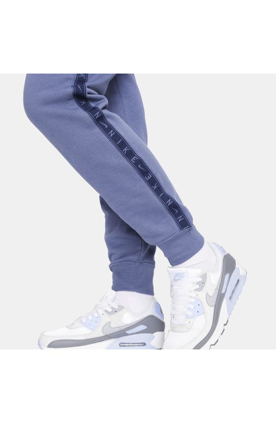 Shop Nike Essential Fleece Joggers In Diffused Blue/ Midnight Navy