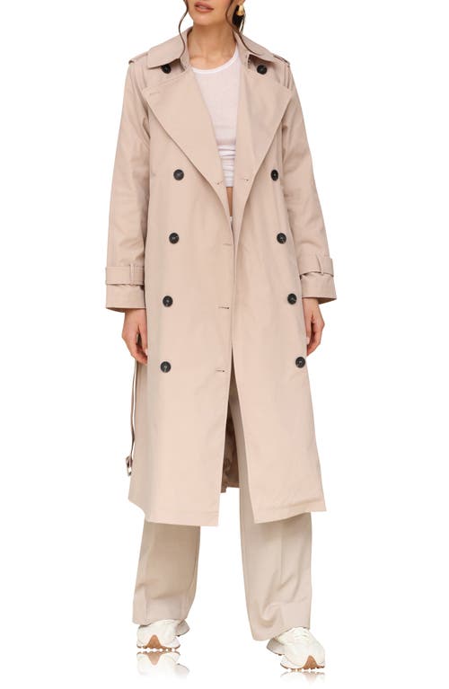 Shop Avec Les Filles City Relaxed Water Resistant Belted Trench Coat In Tan