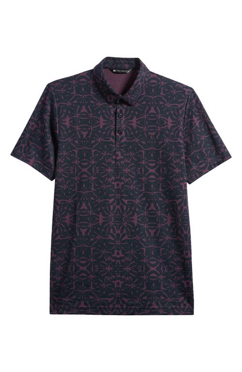 Shop Travismathew Vine City Floral Piqué Polo In Plum