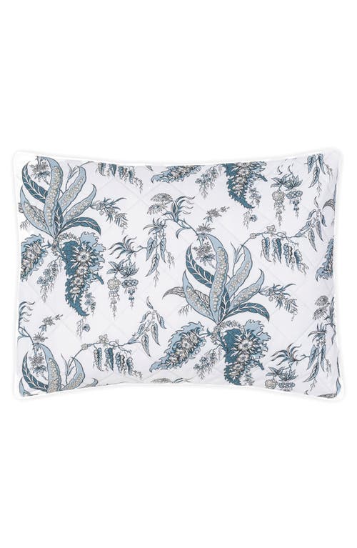 Matouk Apolline Quilted Pillow Sham In Mediterranean