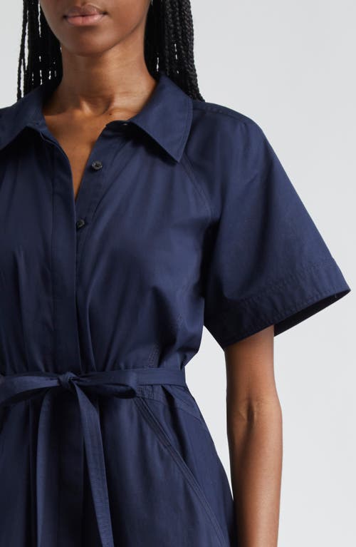 A.l.c . Julianna Cotton Shirtdress In Maritime Navy