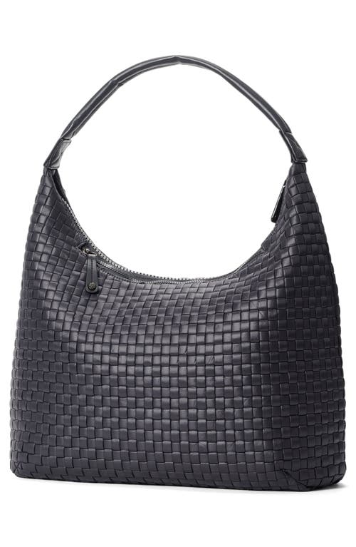 Mz Wallace Large Woven Shoulder Bag In Black