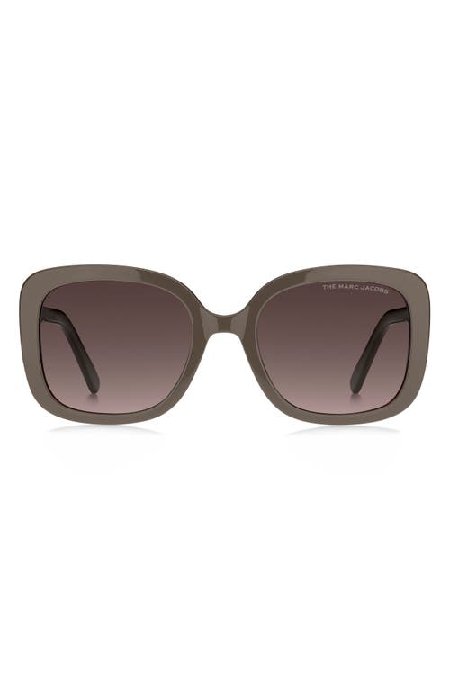Marc Jacobs 54mm Gradient Square Sunglasses in Crystal Nude /Grey Shaded