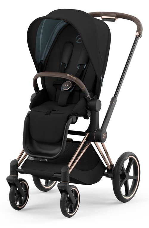 CYBEX Priam 4 Rose Gold & Black Compact Stroller in Deep Black at Nordstrom