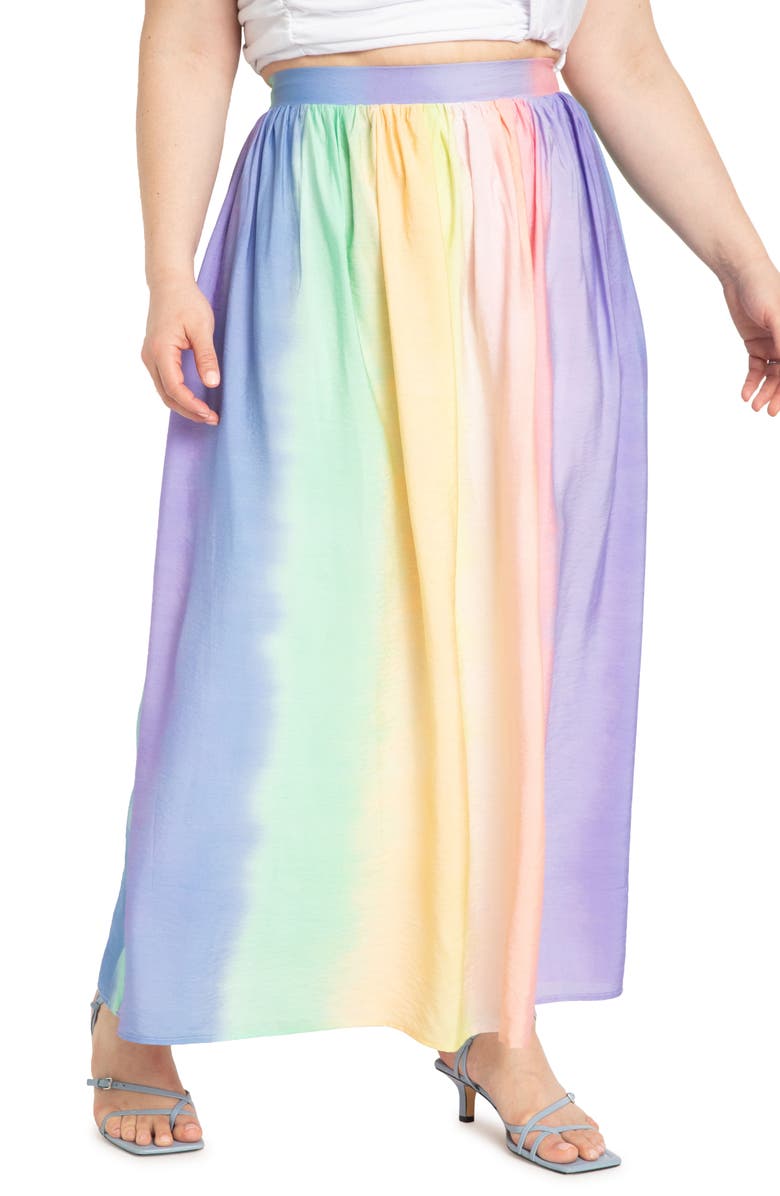 ELOQUII Rainbow Maxi Skirt | Nordstrom