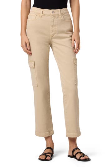 Shop Joe's Cargo Straight Leg Ankle Jeans In Taupe