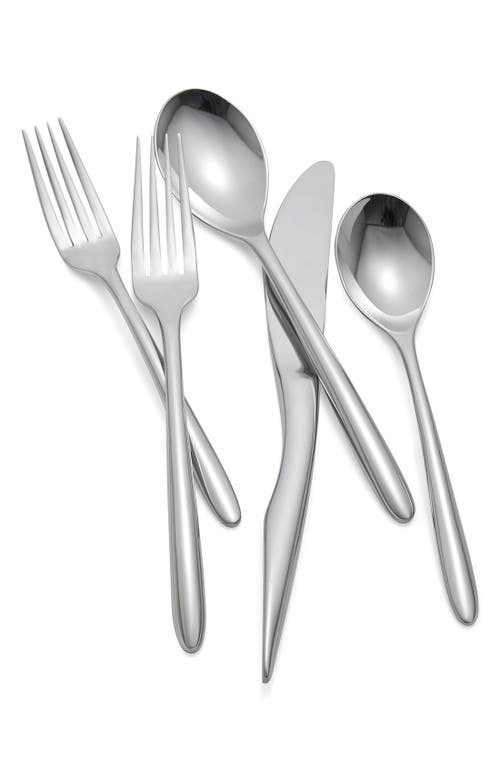Nambe Nambé 'dune' 5-piece Stainless Steel Table Setting In Silver