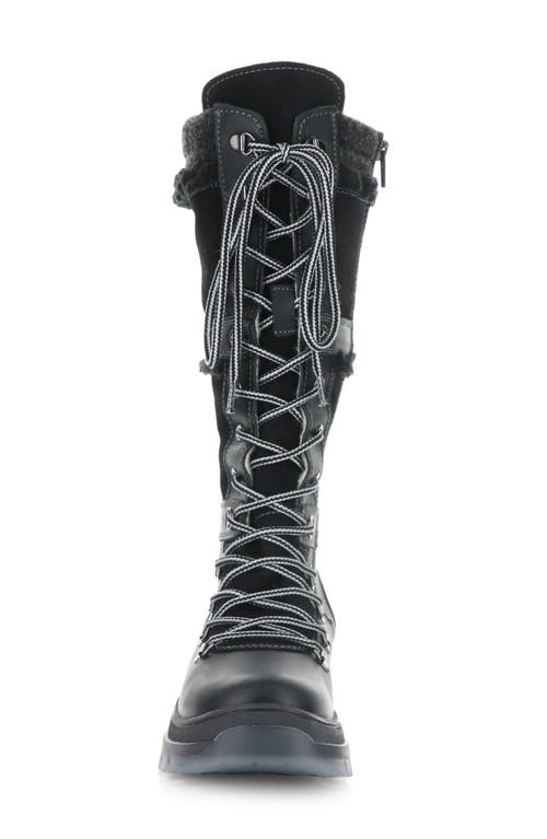 Shop Bos. & Co. Daws Waterproof Winter Boot In Black/grey Saddle/goatlan