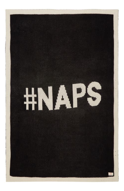 Shop Pink Lemonade #naps Organic Cotton Baby Blanket In Black/off White