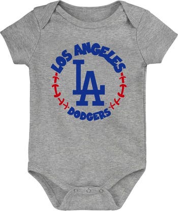 Outerstuff Newborn & Infant Royal/White/Gray Los Angeles Dodgers Change Up 3-Pack Bodysuit Set at Nordstrom, Size 6-9 M
