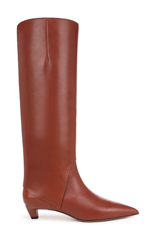 Shop Franco Sarto Martin Pointed Toe Knee High Boot In Brown