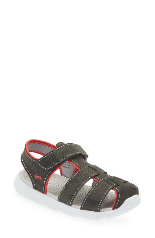 Size 6 See Kai Run Cyrus IV FlexiRun Sandal in Gray/Red at Nordstrom, 