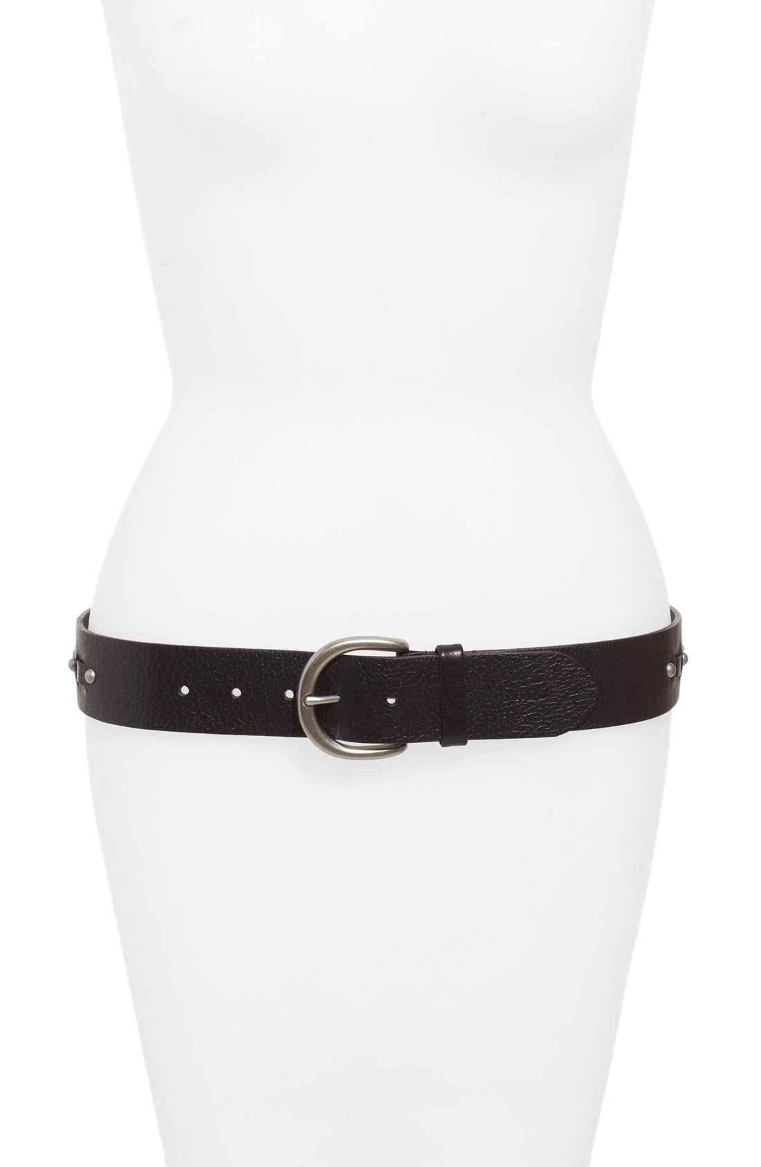 Lauren Ralph Lauren Leather Studded Belt Nordstrom