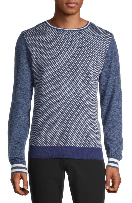 HÖRST Textured Knit Crewneck Sweater in Blue