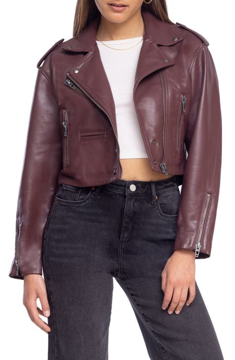 Sophie Rue Oversized Vegan Leather Moto Jacket in Black L / Black
