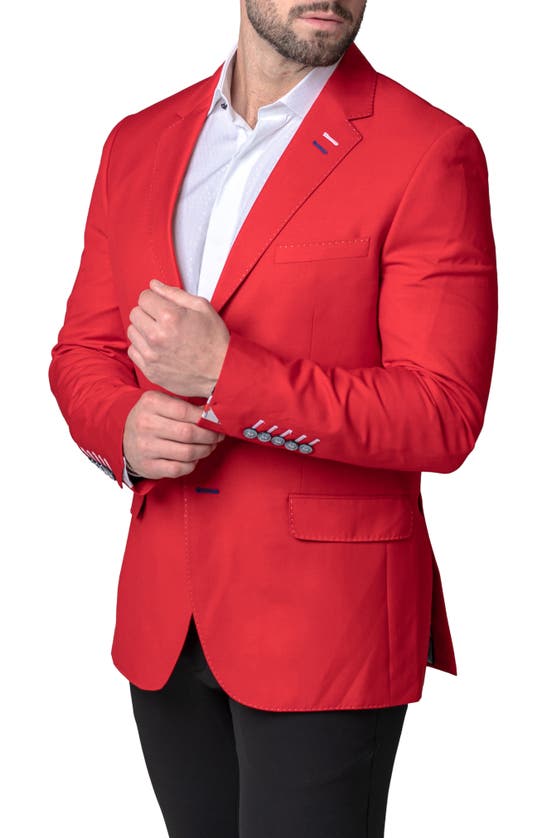 Shop Maceoo Socrates Sport Coat In Red