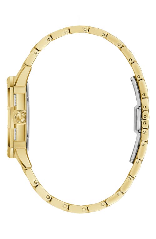 Bulova Octava Pavé Crystal Bracelet Watch, 34mm In Gold