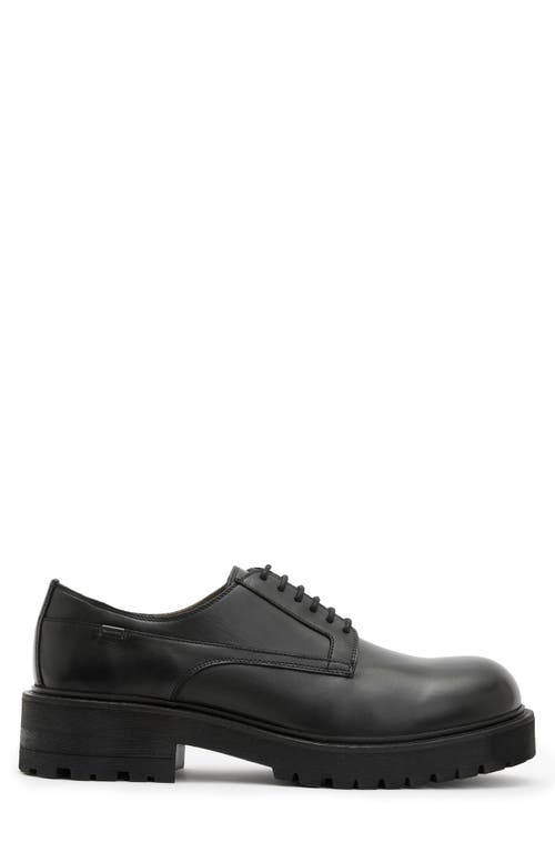 Shop Allsaints Hank Gibson Chunky Derby In Black Leather