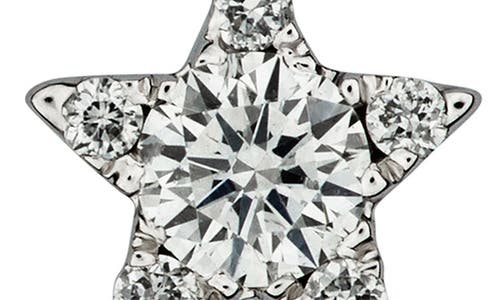 Shop Maria Tash Diamond Star Threaded Stud Earring In White Gold/diamond