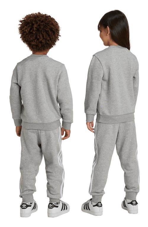 Shop Adidas Originals Adidas Kids' Adicolor Lifestyle Graphic Sweatshirt & Joggers Set In Medium Grey Heather