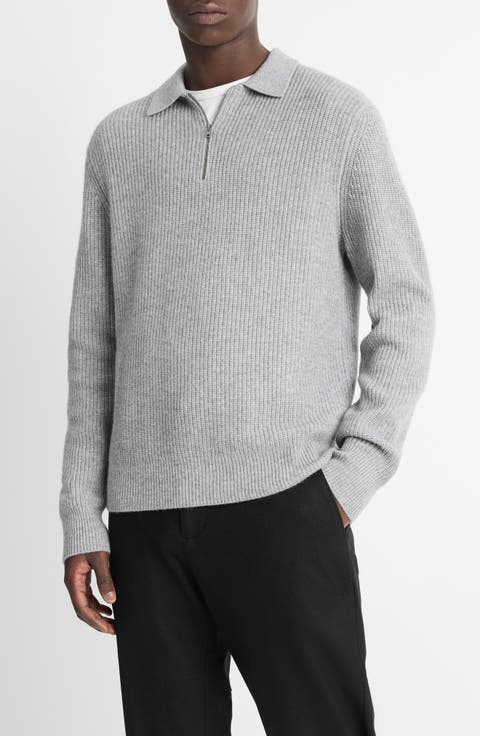Wool & Cashmere Quarter Zip Sweater