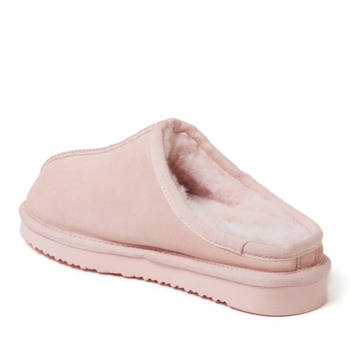 Dearfoams Fireside By Women's Greta Genuine Shearling Clog In Pink
