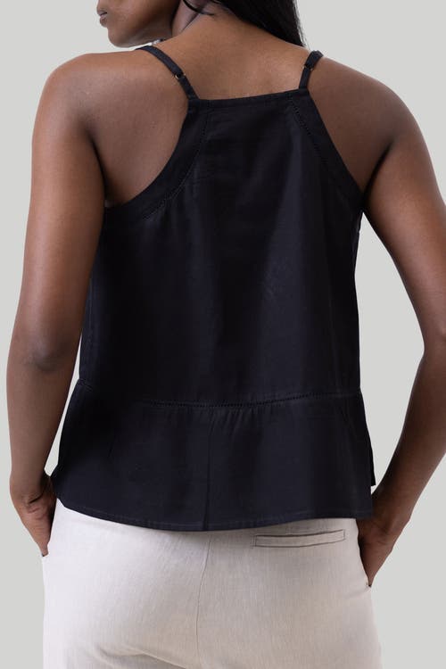 Shop Reistor V-neck Camisole With Lace In Black