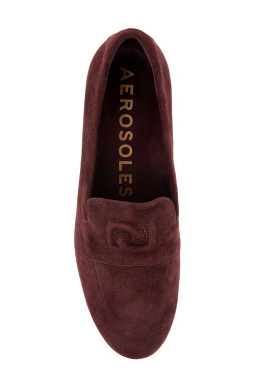 Shop Aerosoles Wiera Loafer In Deep Aubergine Suede