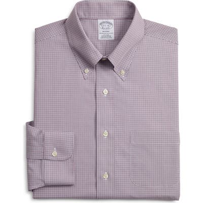 Brooks Brothers Regent Regular Fit Plaid Dress Shirt (3 For $207)