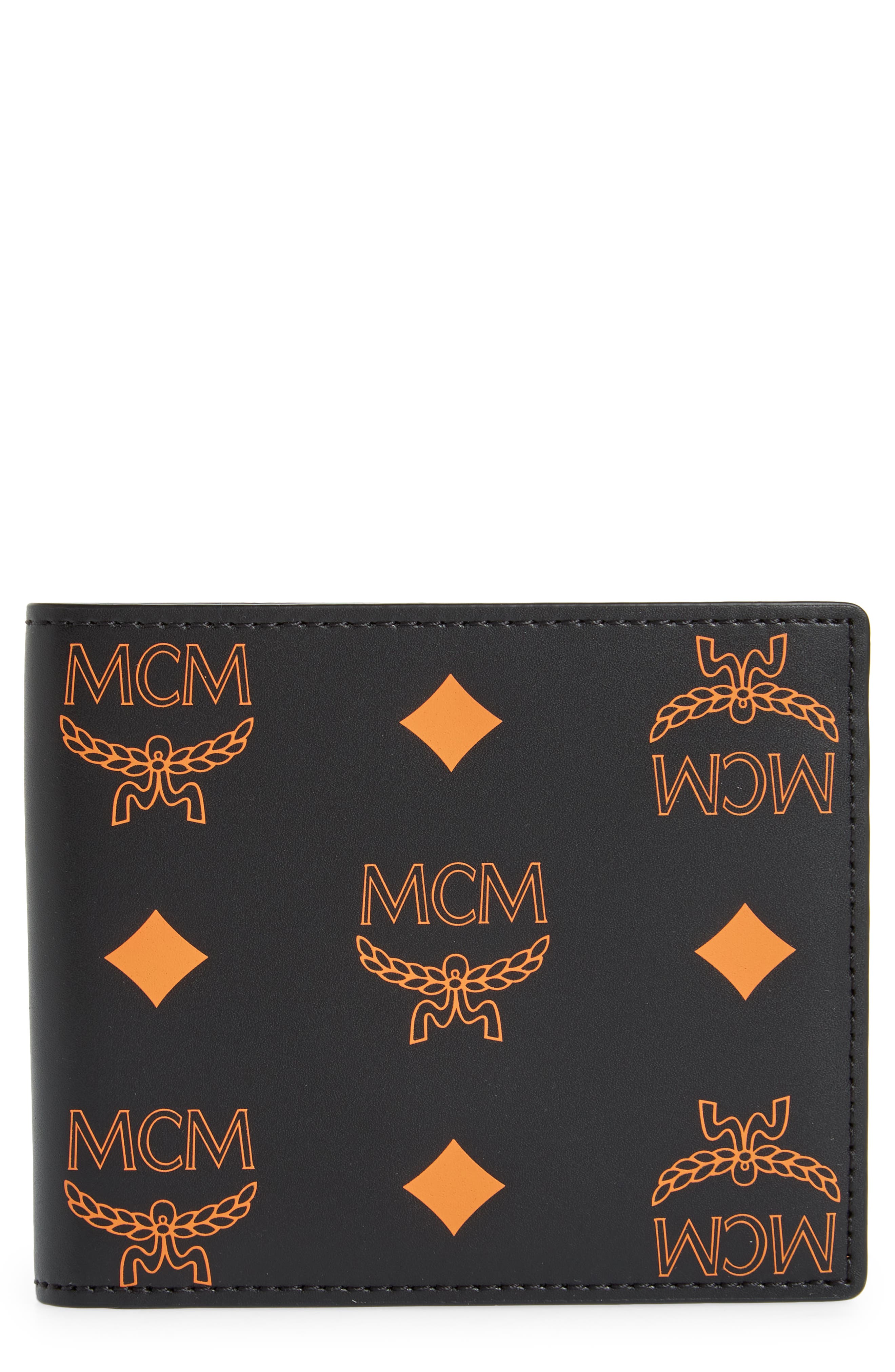 mcm orange wallet