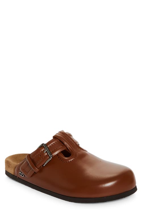 Shop Valentino Garavani Sabot Mule In Tobacco/sigaro