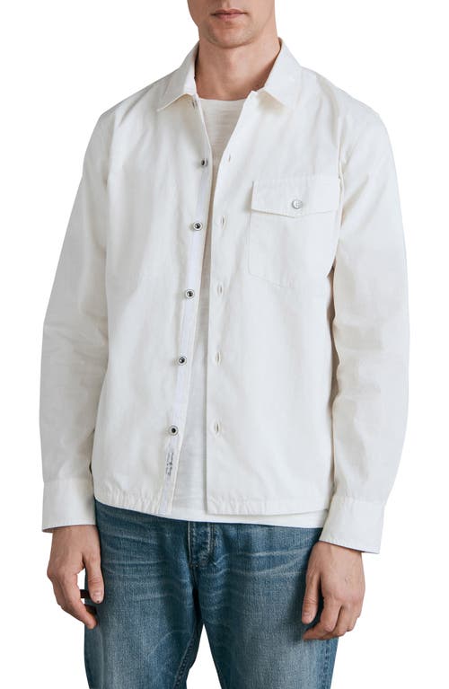 rag & bone Stanton Cotton Shirt Jacket Lily White at Nordstrom,